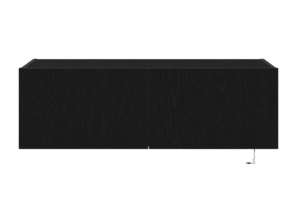 Meuble TV mural Chêne noir 100 x 35 x 31 cm Bois d'ingénierie
