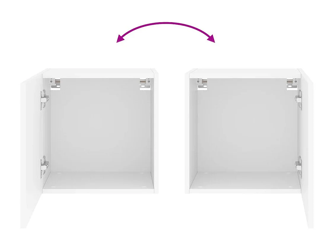 Meuble TV mural blanc 40,5x30x40 cm bois d'ingénierie