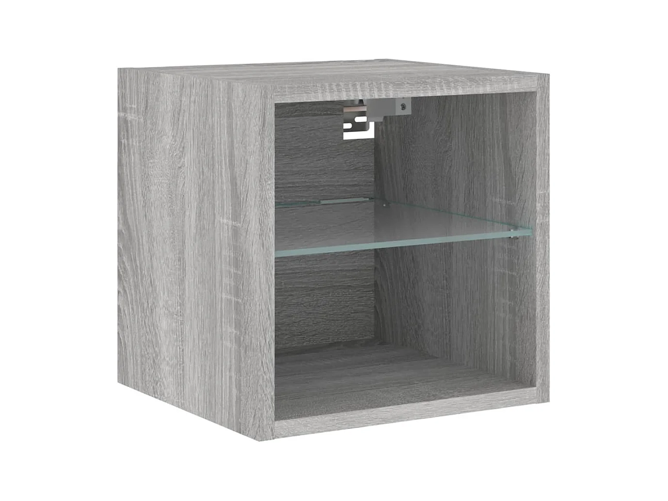 Meuble TV mural avec lumières LED sonoma gris 30x28,5x30 cm