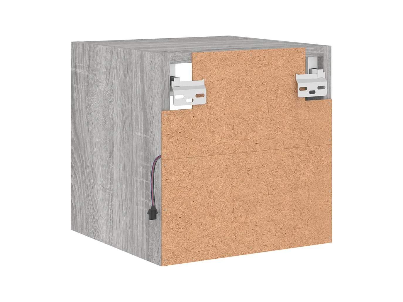 Meuble TV mural avec lumières LED sonoma gris 30x28,5x30 cm