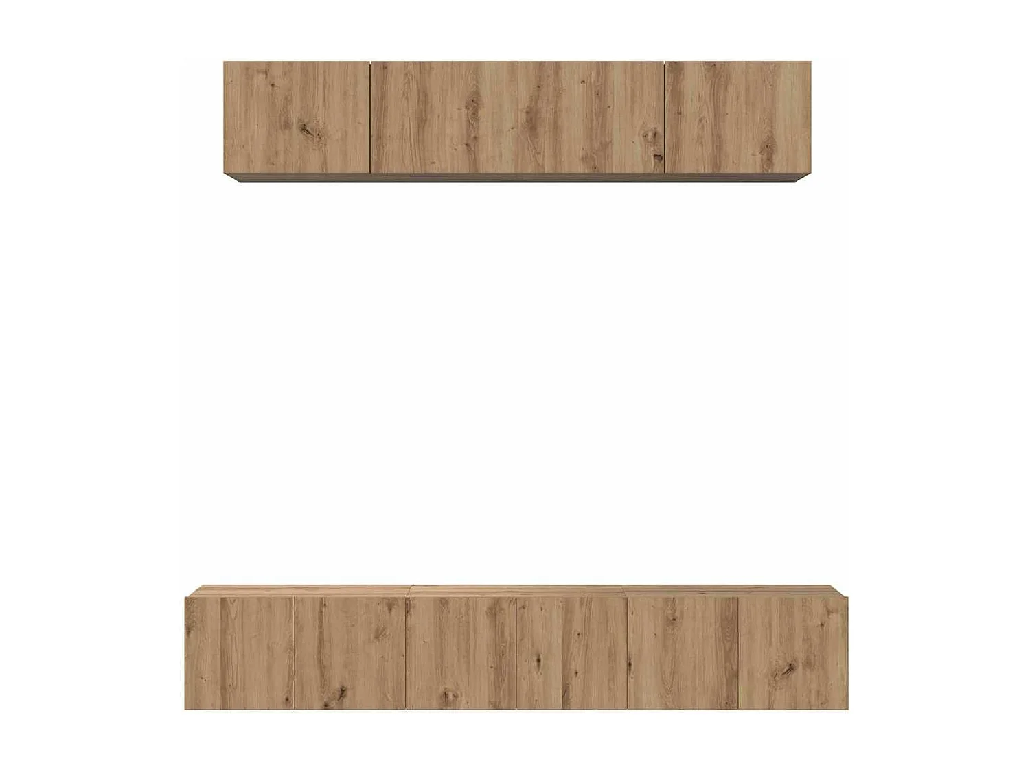 Ensemble meuble TV 5 pièces chêne artisanal 100 x 30 x 30 cm