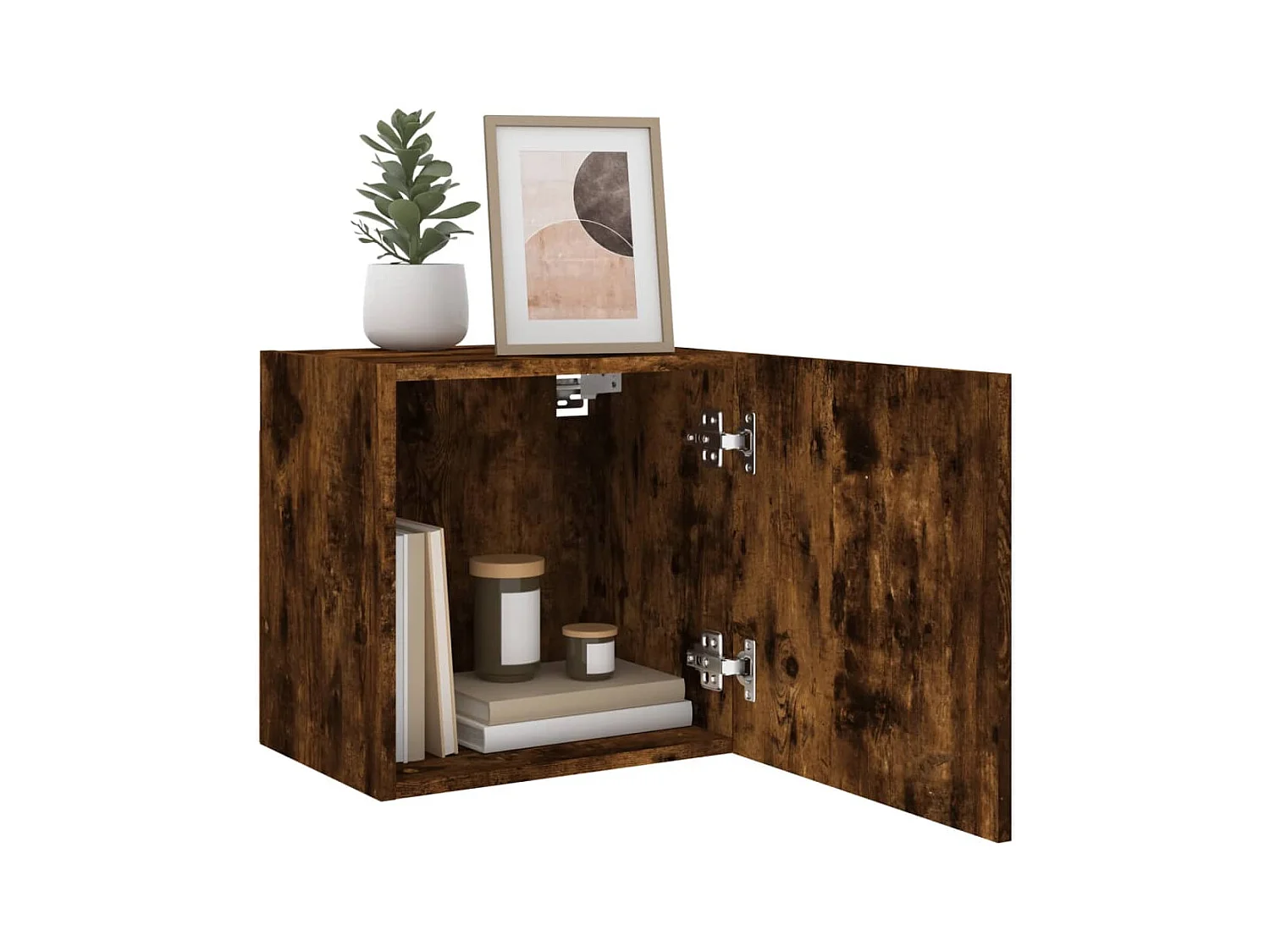 Meubles TV muraux 2 pièces chêne fumé 40,5x30x40cm bois ingénierie