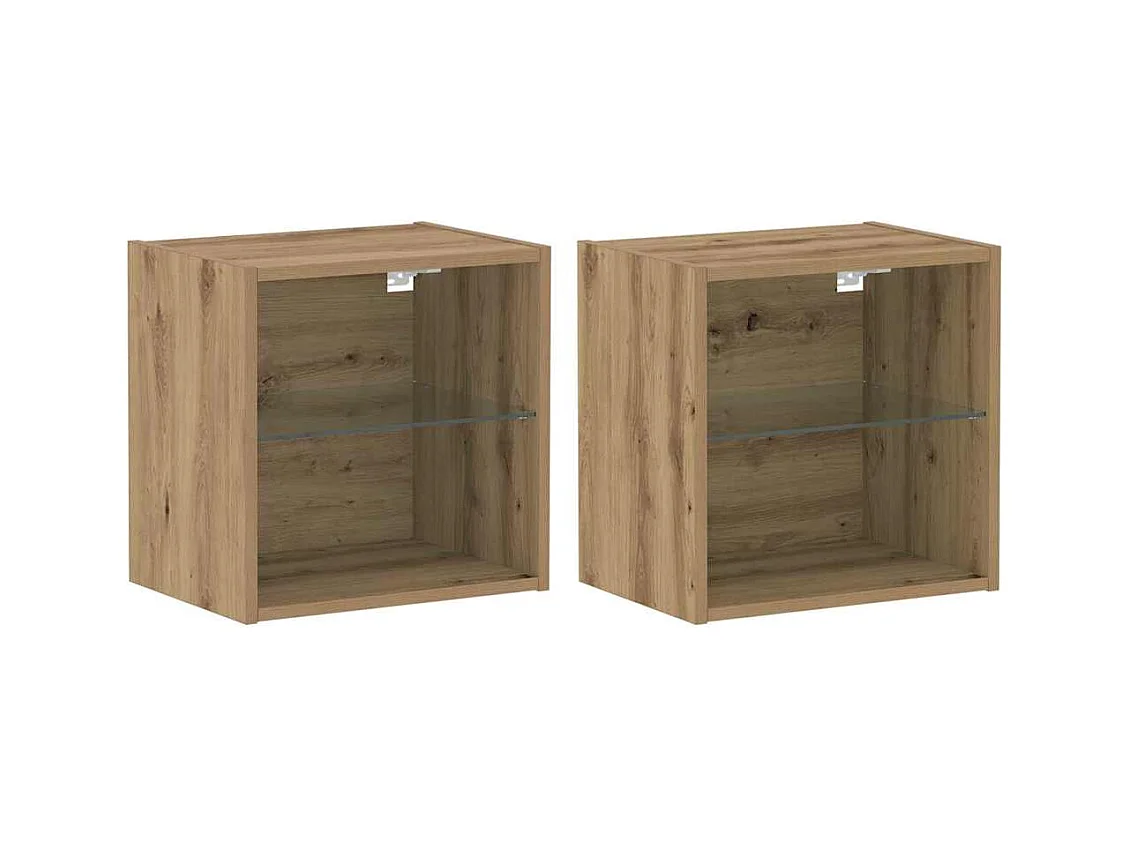 Meuble TV Montage mural 8 pièces chêne artisanal