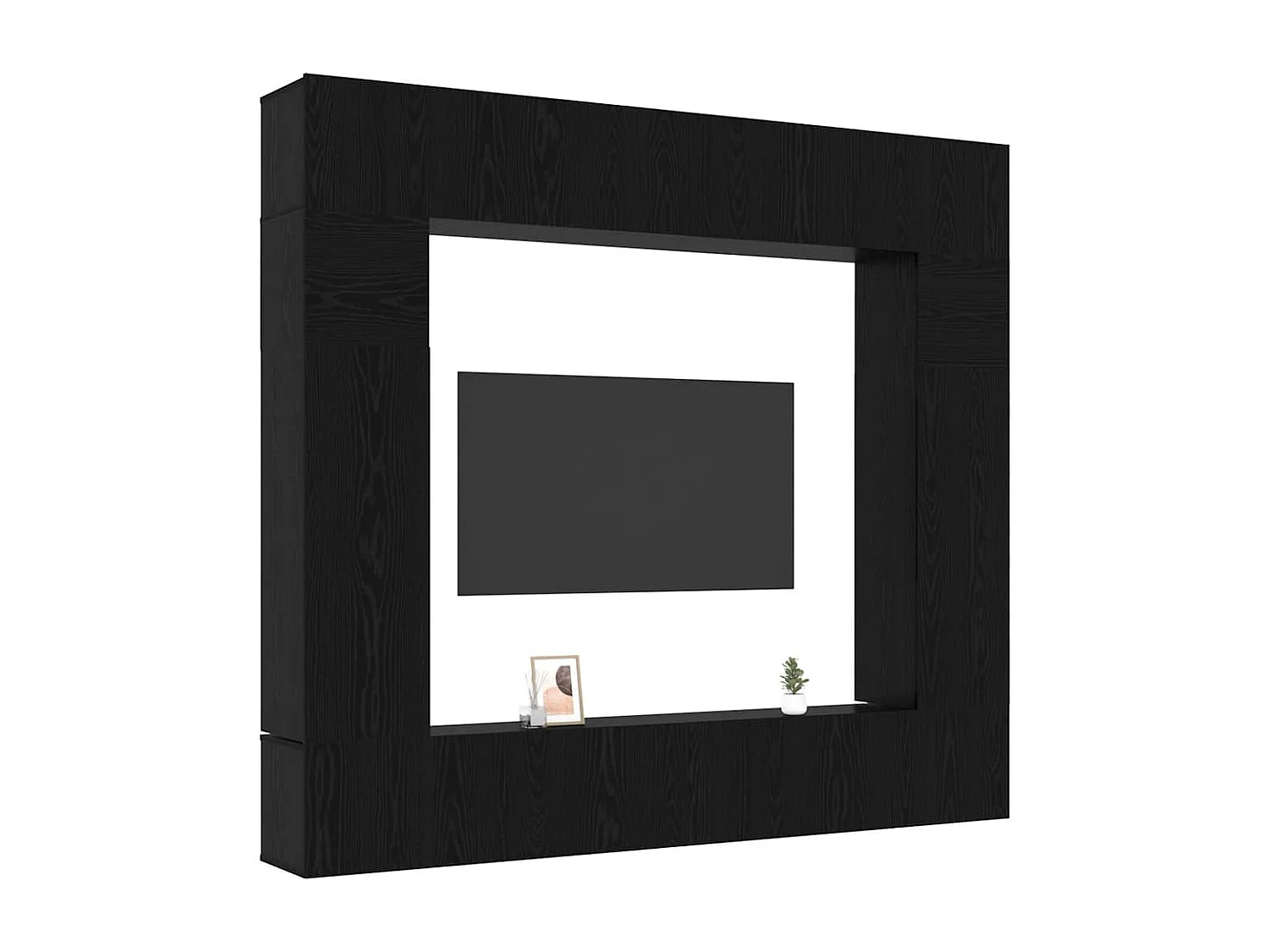Ensemble meuble TV 8 pièces Chêne noir 100 x 30 x 30 cm