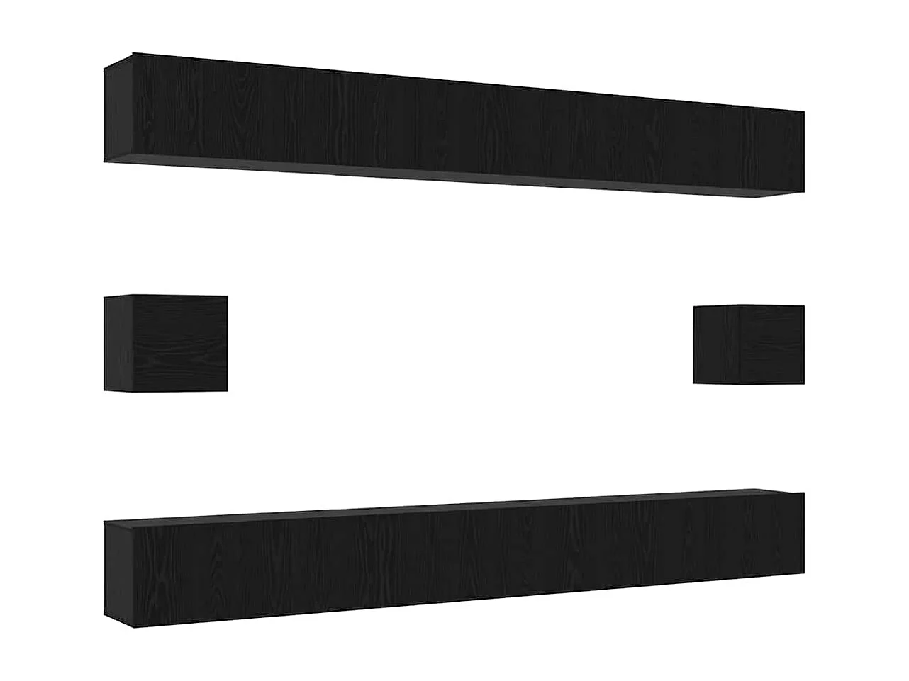 Ensemble meuble TV 8 pièces Chêne noir 100 x 30 x 30 cm