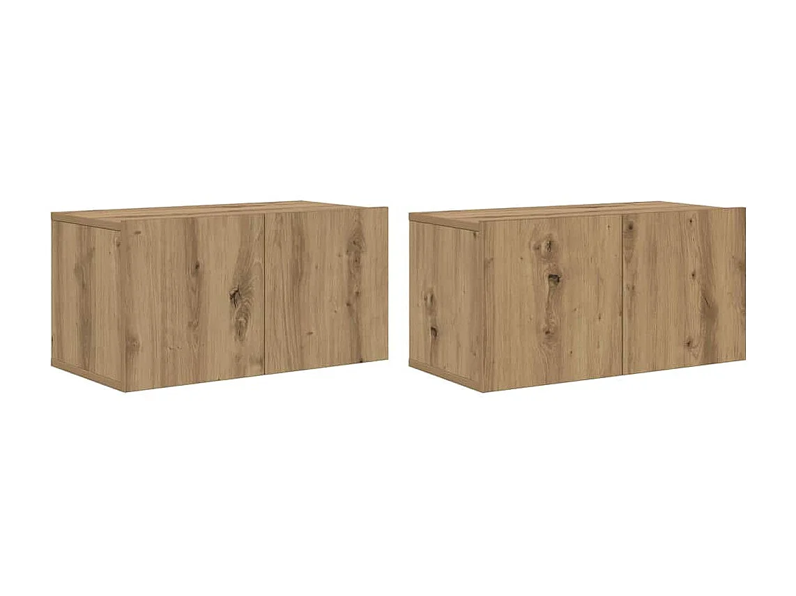 Ensemble meuble TV 4 pièces chêne artisanal 60 x 30 x 30 cm