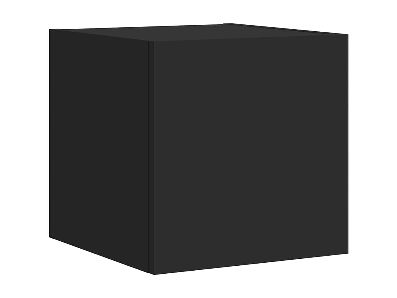 Meubles TV muraux avec lumières LED 2 pièces noir 30,5x35x30 cm