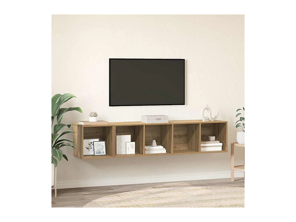 Ensemble de meubles TV 2 pièces chêne artisanal 37 x 37 x 142.5 cm
