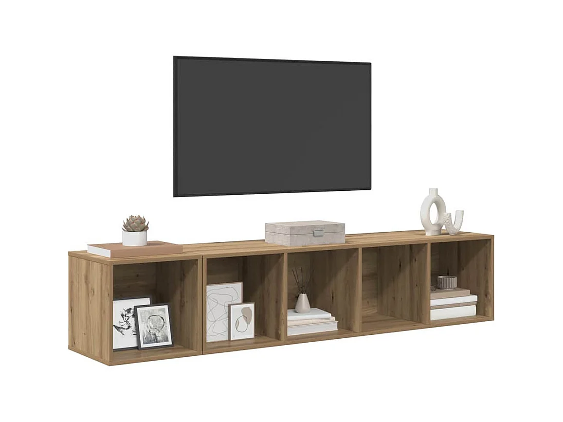 Ensemble de meubles TV 2 pièces chêne artisanal 37 x 37 x 142.5 cm