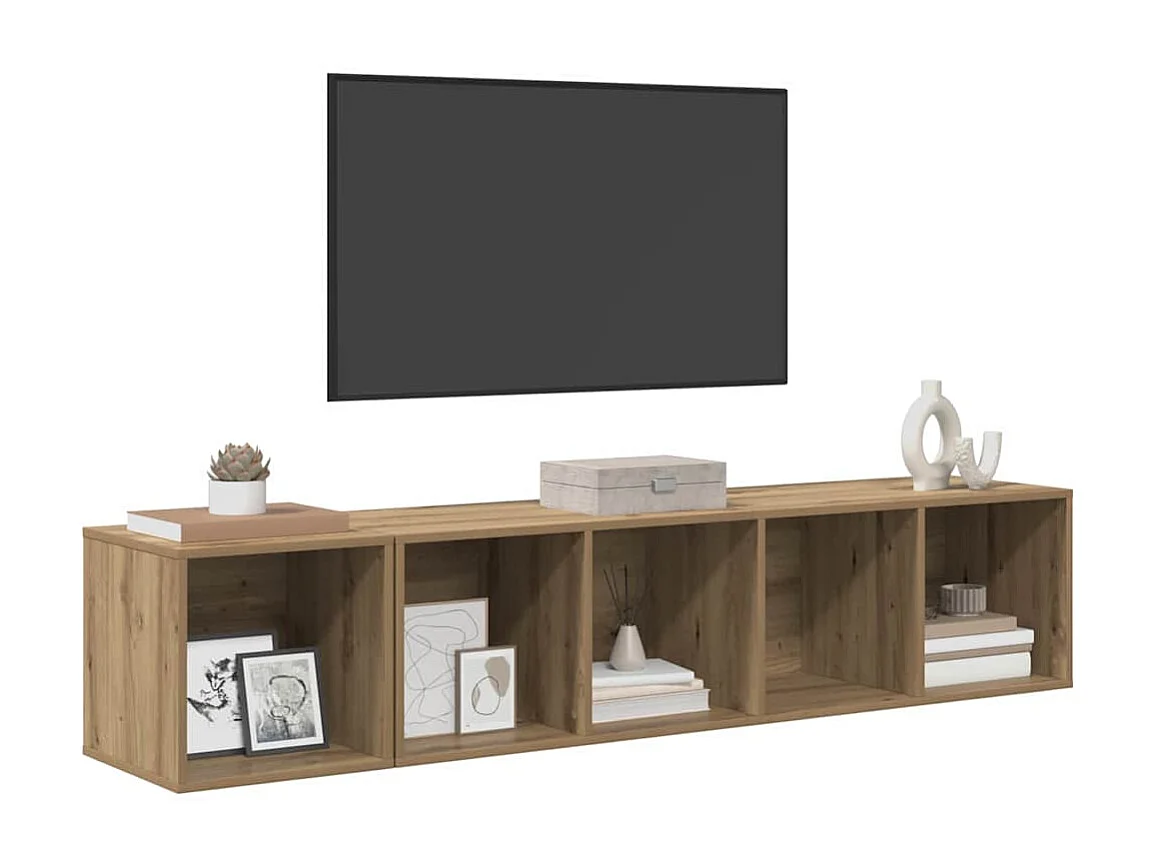 Ensemble de meubles TV 2 pièces chêne artisanal 37 x 37 x 142.5 cm