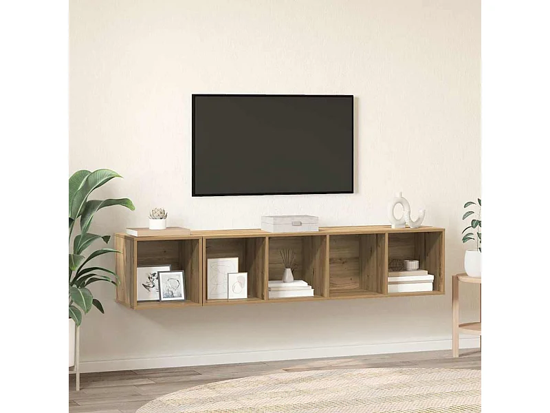 Juego de muebles de TV 2 pcs Roble artisan 37 x 37 x 142.5 cm