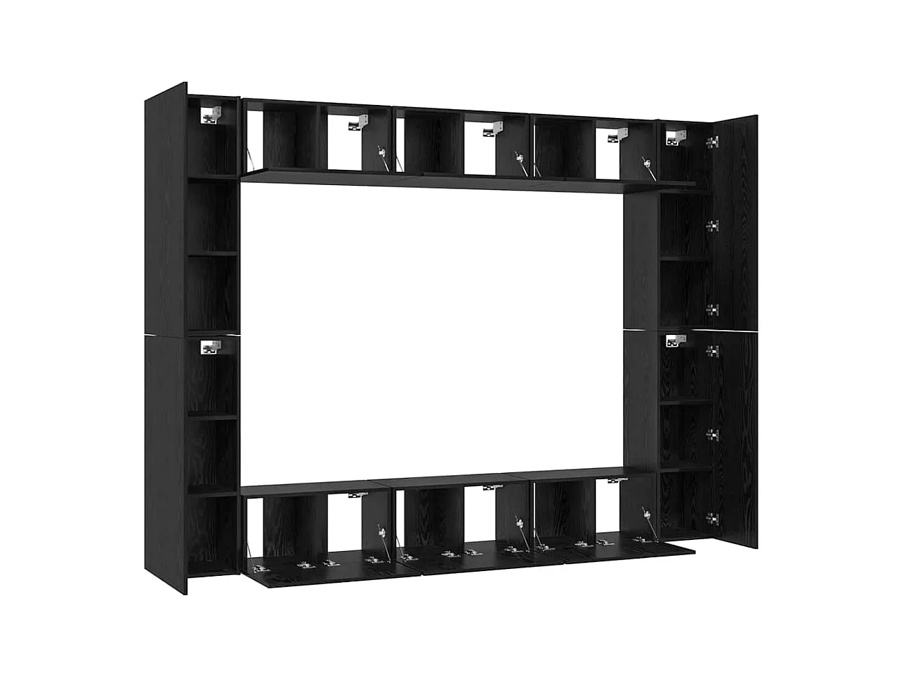 Ensemble meuble TV 10 pièces Chêne noir Moyen 30,5 x 30 x 90 cm