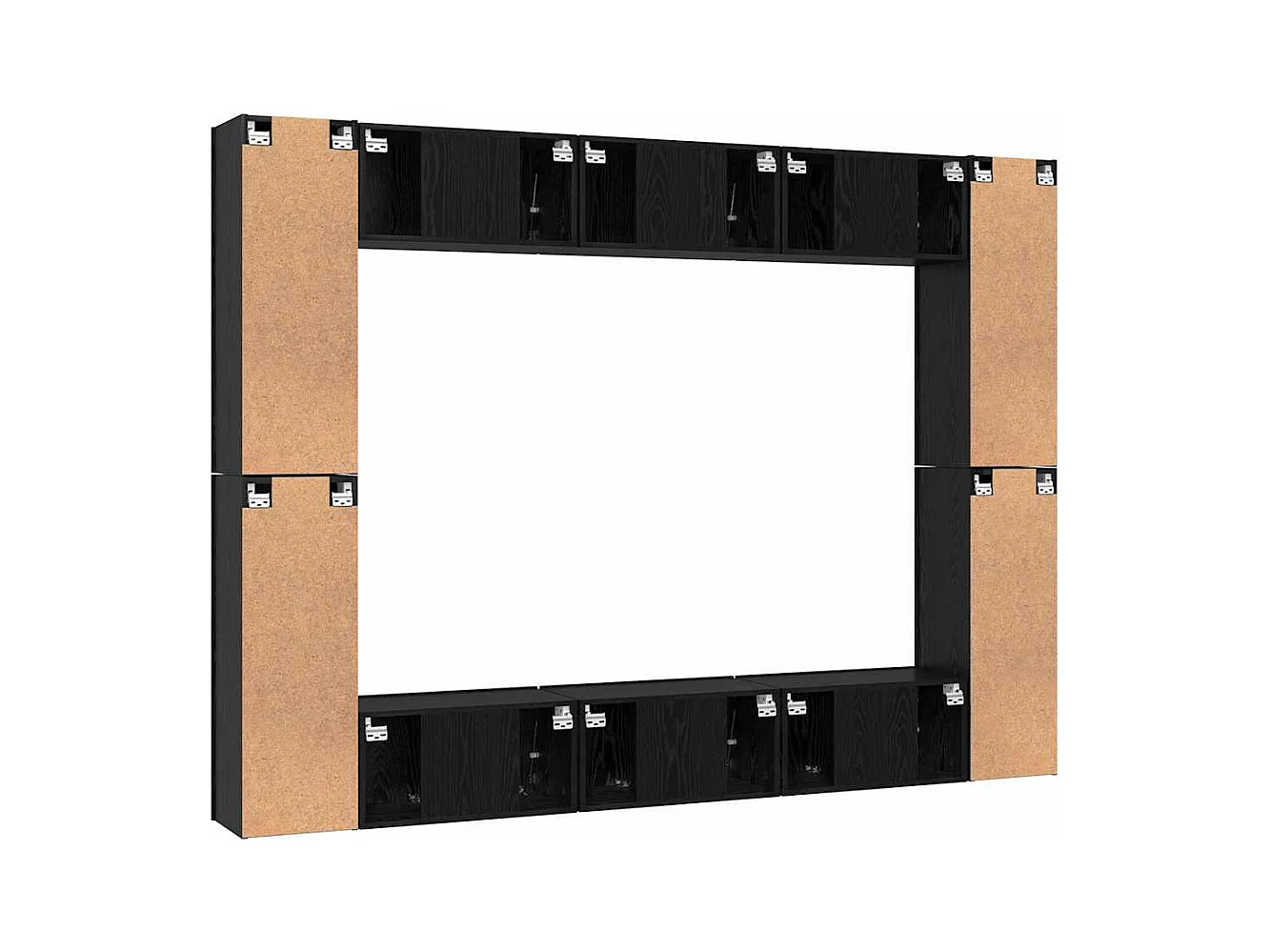 Ensemble meuble TV 10 pièces Chêne noir Moyen 30,5 x 30 x 90 cm