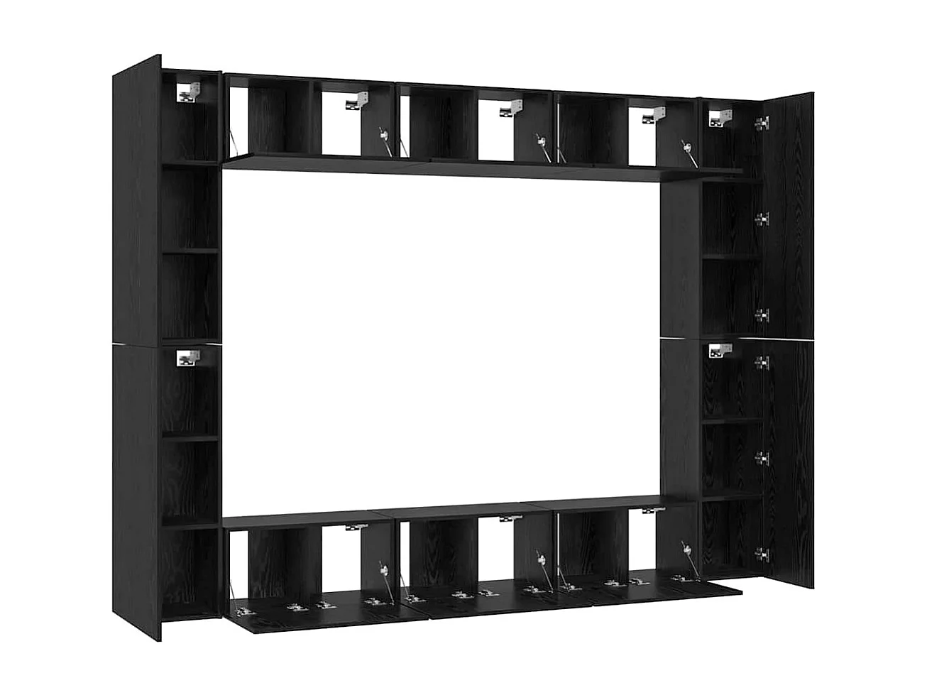 Ensemble meuble TV 10 pièces Chêne noir Moyen 30,5 x 30 x 90 cm