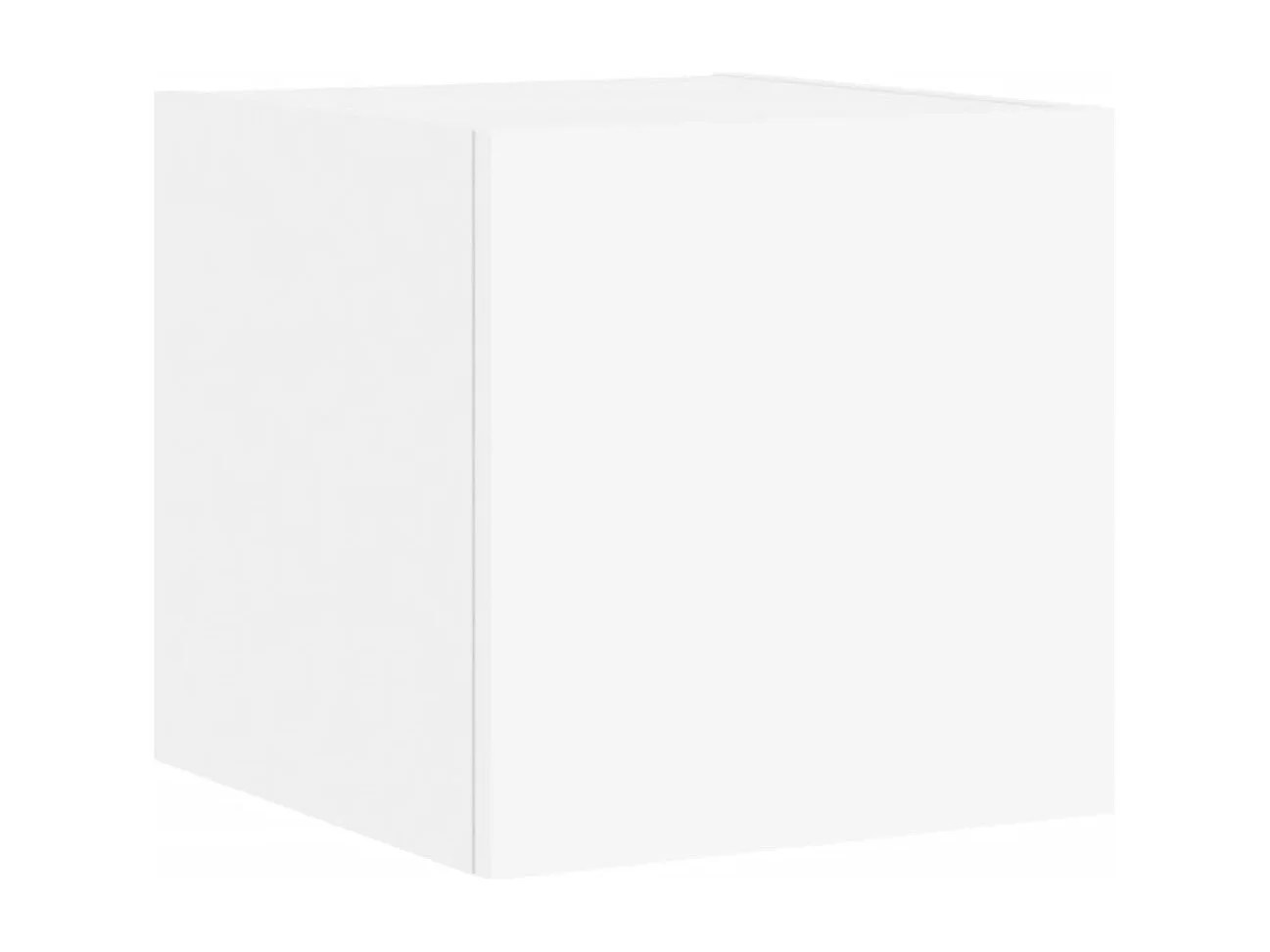 Meubles TV muraux avec lumières LED 2 pièces blanc 30,5x35x30 cm