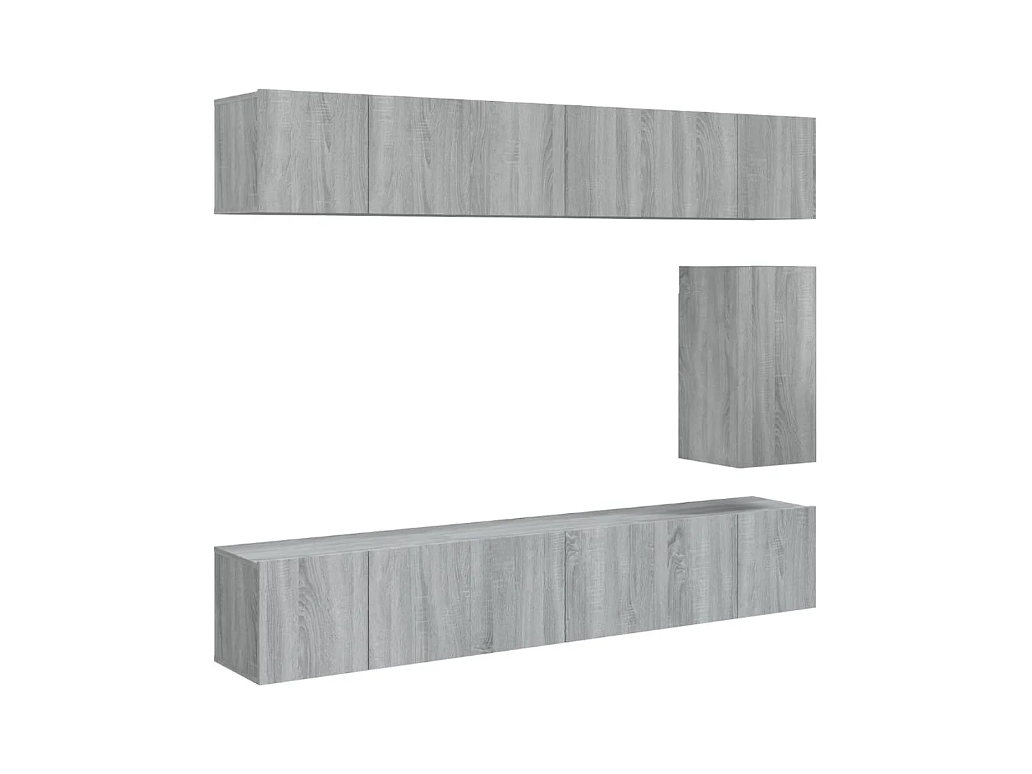 Ensemble de meubles TV 7 pièces Sonoma gris Bois d'ingénierie