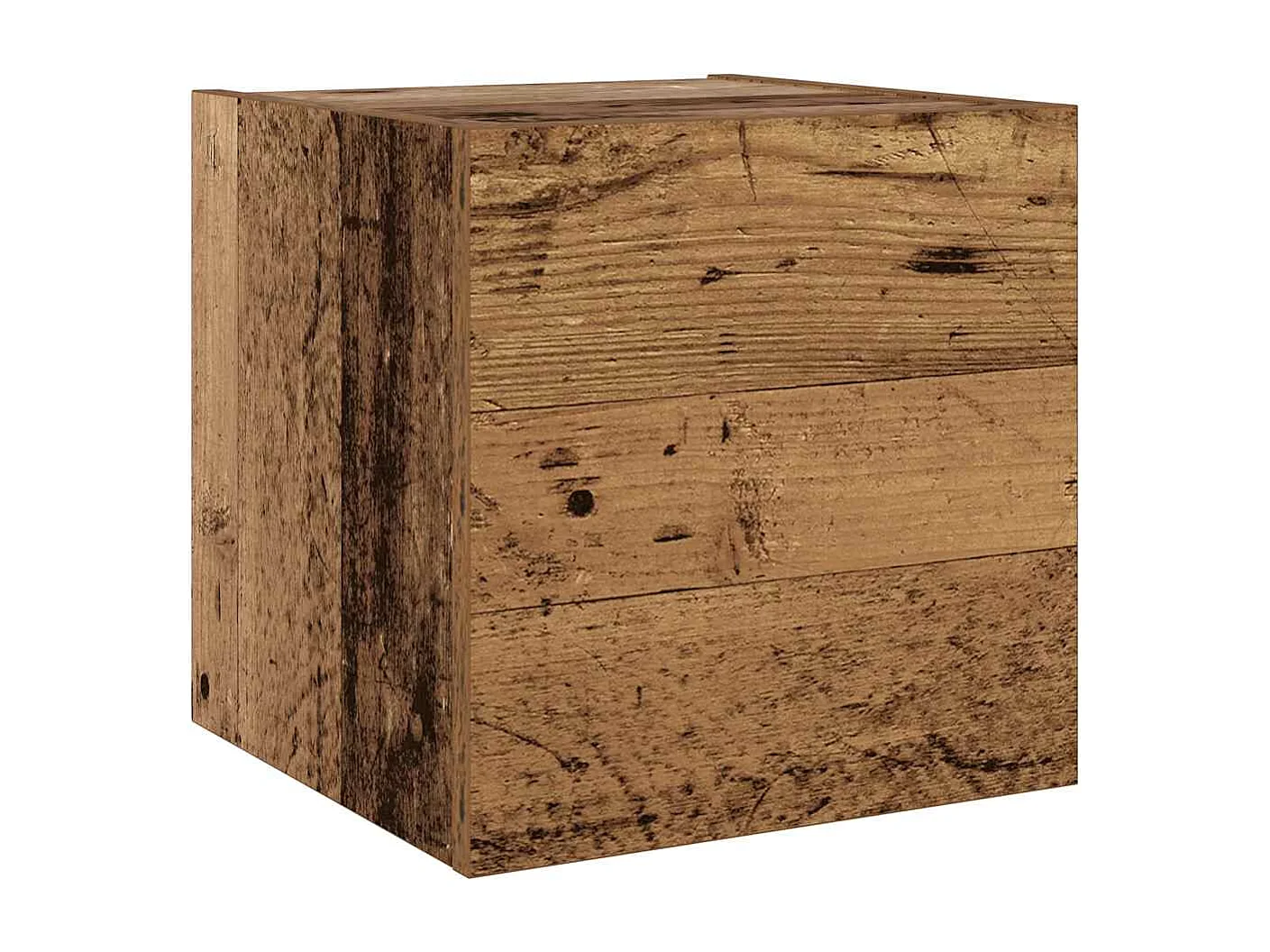 Tv-wandkasten 6 st bewerkt hout oud houtkleurig