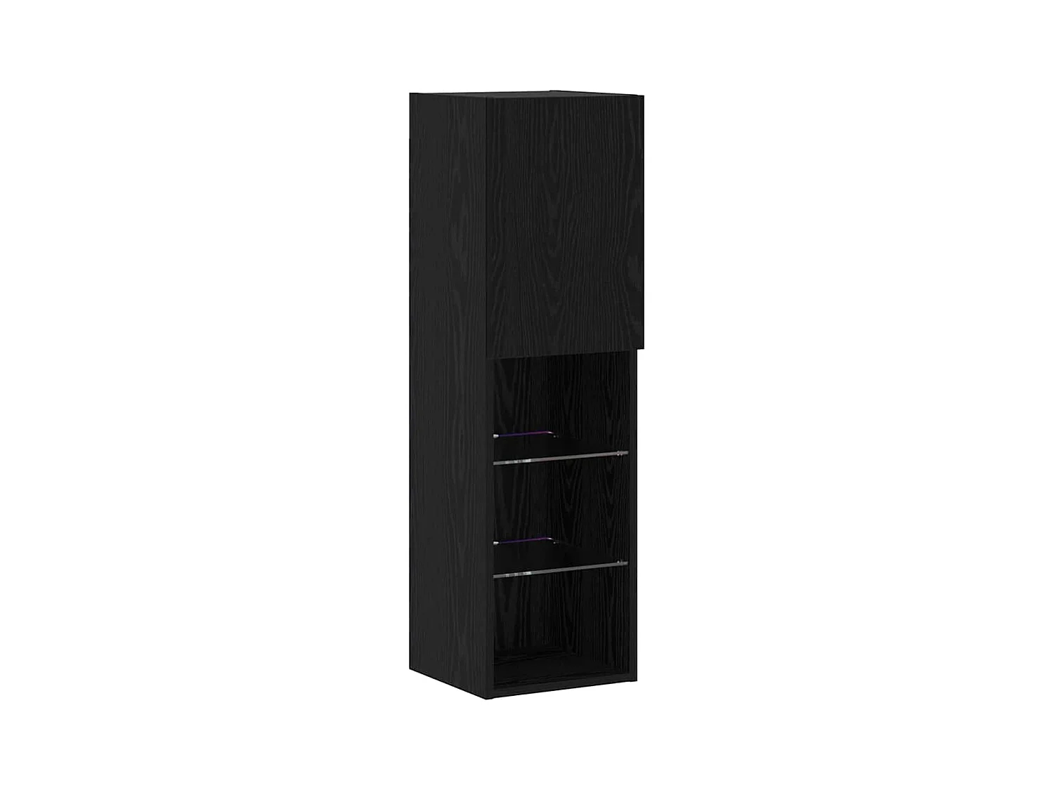 Ensemble de meuble TV mural 6 pièces Chêne noir 30.5 x 30 x 102 cm