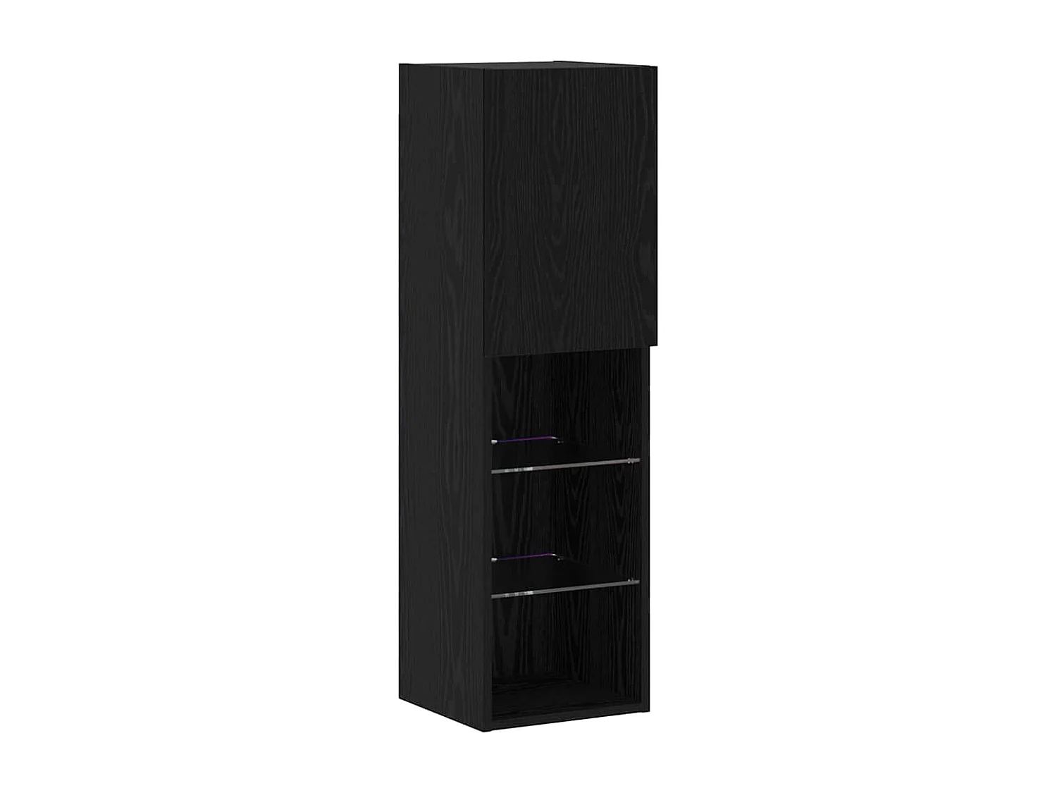 Tv Wandkast Set 6 pcs Zwart eiken 30.5 x 30 x 102 cm