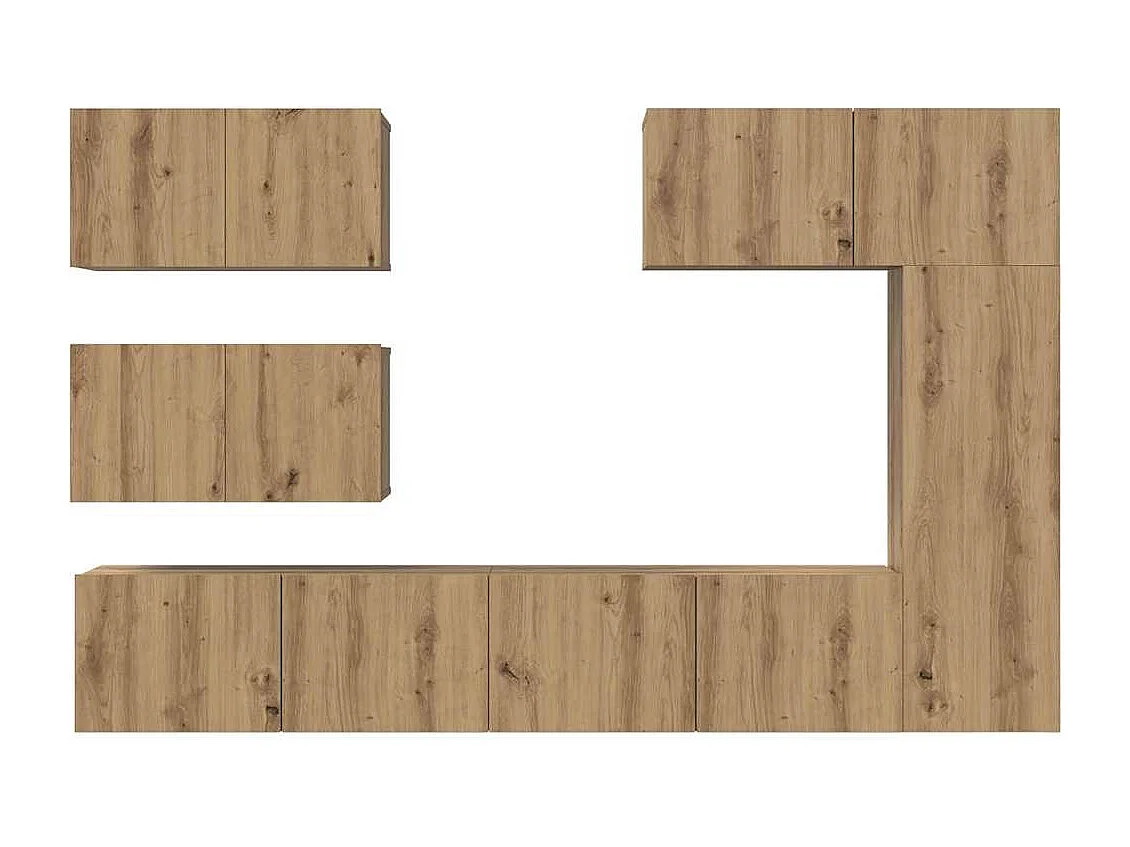 Ensemble meuble TV 6 pièces chêne artisanal 30,5 x 30 x 90 cm