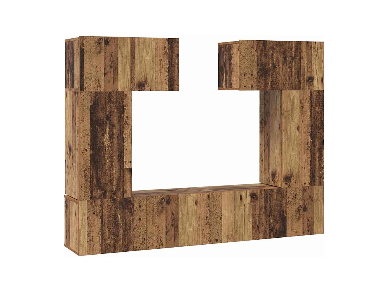 Ensemble meuble TV 6 pièces Bois ancien 80 x 30 x 30 cm