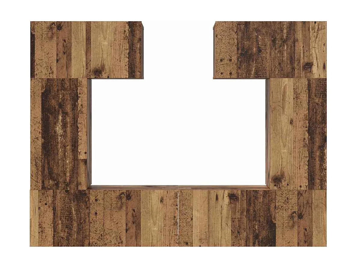 Ensemble meuble TV 6 pièces Bois ancien 80 x 30 x 30 cm