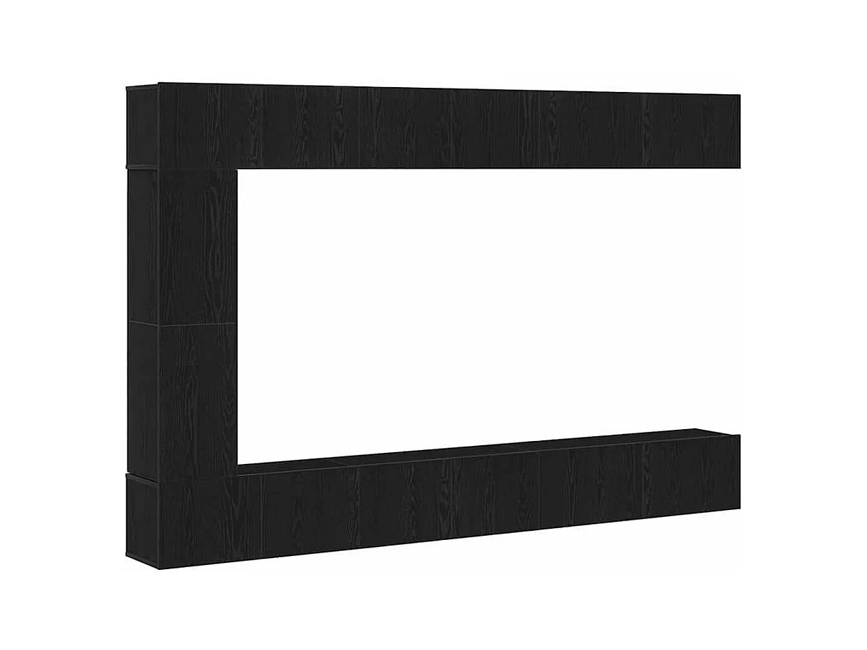 Ensemble meuble TV 9 pièces Chêne noir 30.5 x 30 x 110 cm