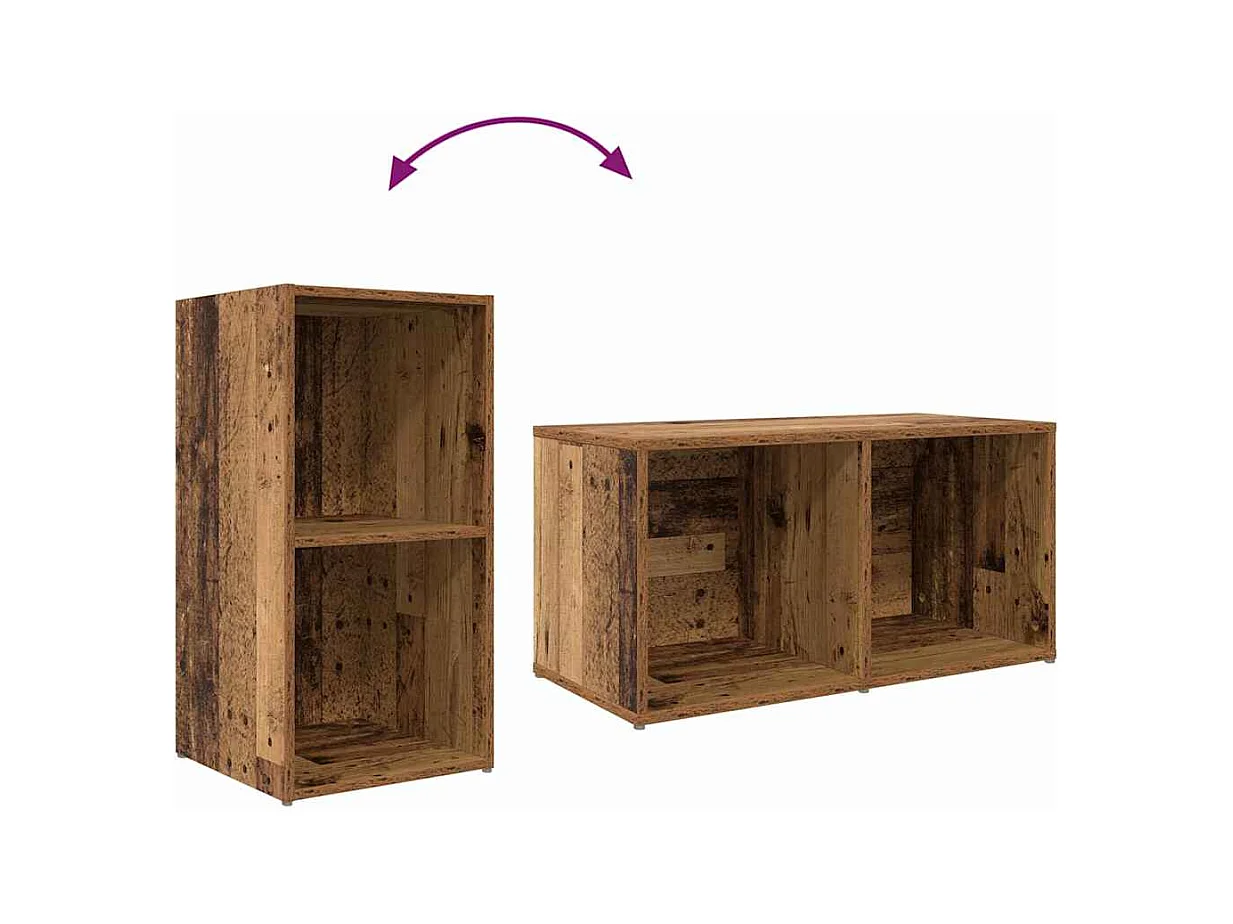 Ensemble de meubles TV 8 pièces Bois Ancien 37 x 35 x 72 cm