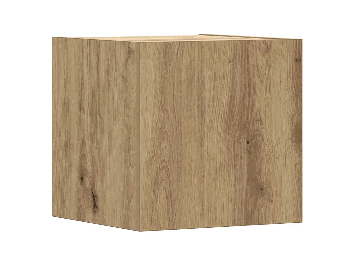 Ensemble de meuble TV mural 6 pièces chêne artisanal