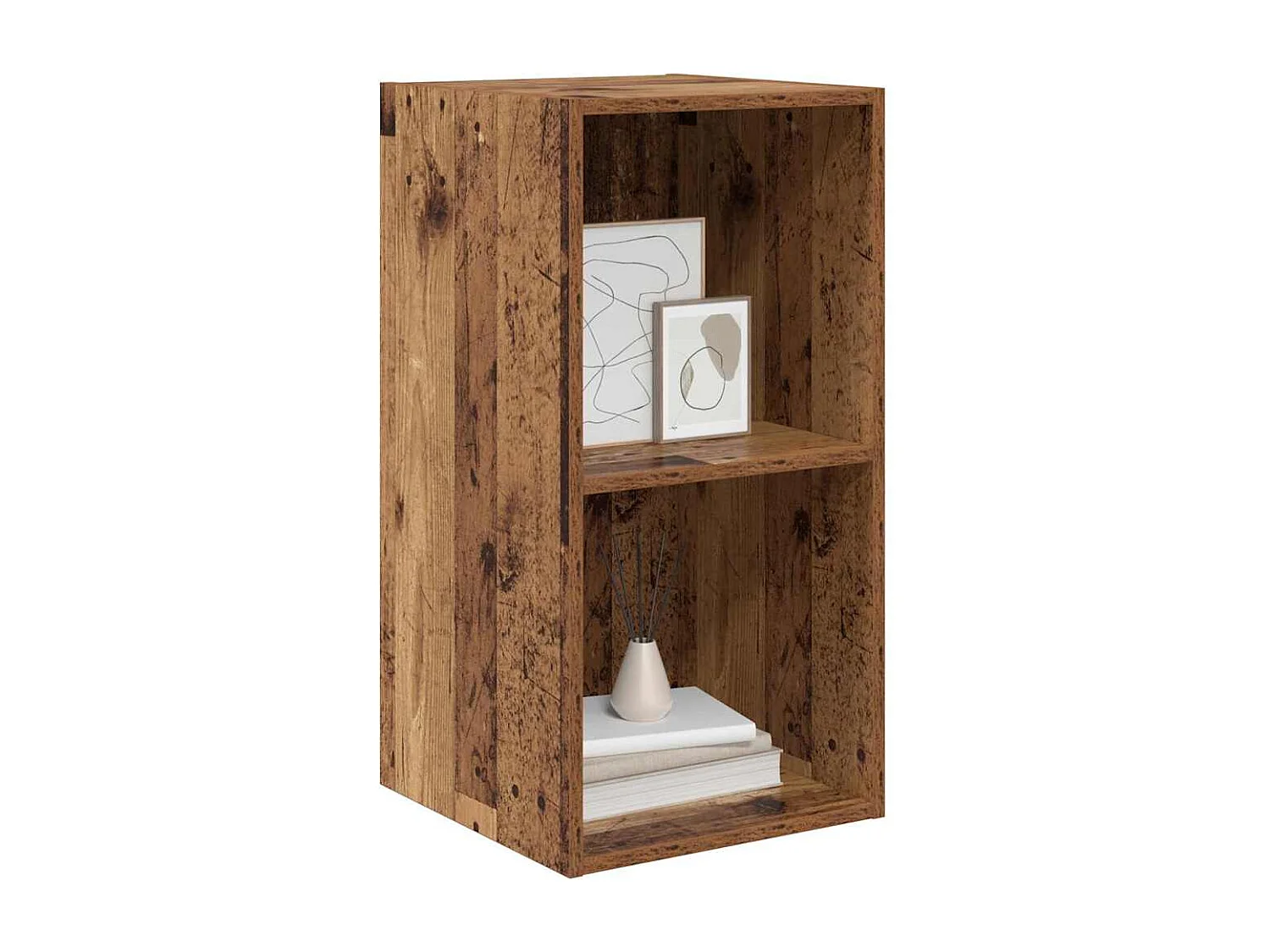 Meuble TV mural Bois ancien 37 x 37 x 72 cm Bois d'ingénierie