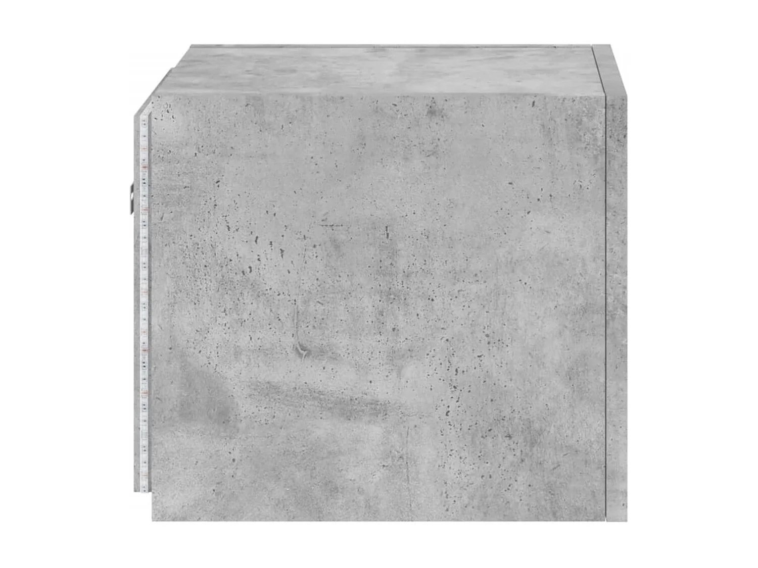 Meuble TV mural avec lumières LED gris béton 30,5x35x30 cm