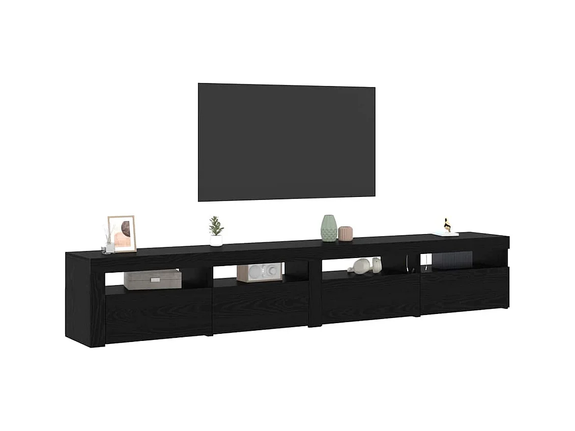 Ensemble de Meuble TV 3 pièces Chêne noir 240 x 35 x 40 cm