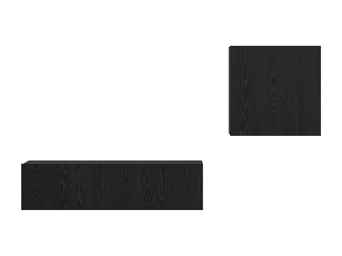 Conjunto de móvel de TV 4 peças Carvalho preto 120 x 30 x 30 cm