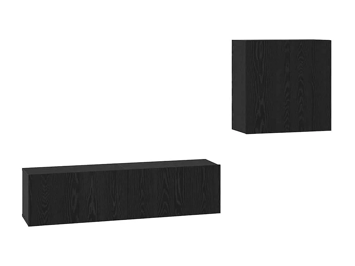 Ensemble meuble TV 4 pièces Chêne noir 120 x 30 x 30 cm