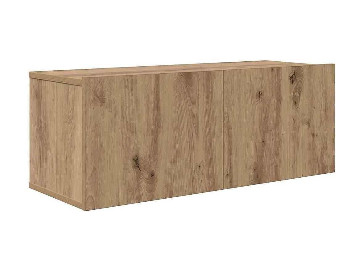 Tv-meubelset Wandgemonteerd 5 pcs artisanaal eikenkleurig