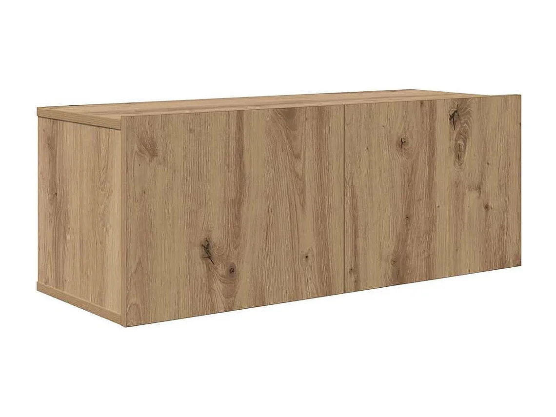 Tv-meubelset Wandgemonteerd 5 pcs artisanaal eikenkleurig