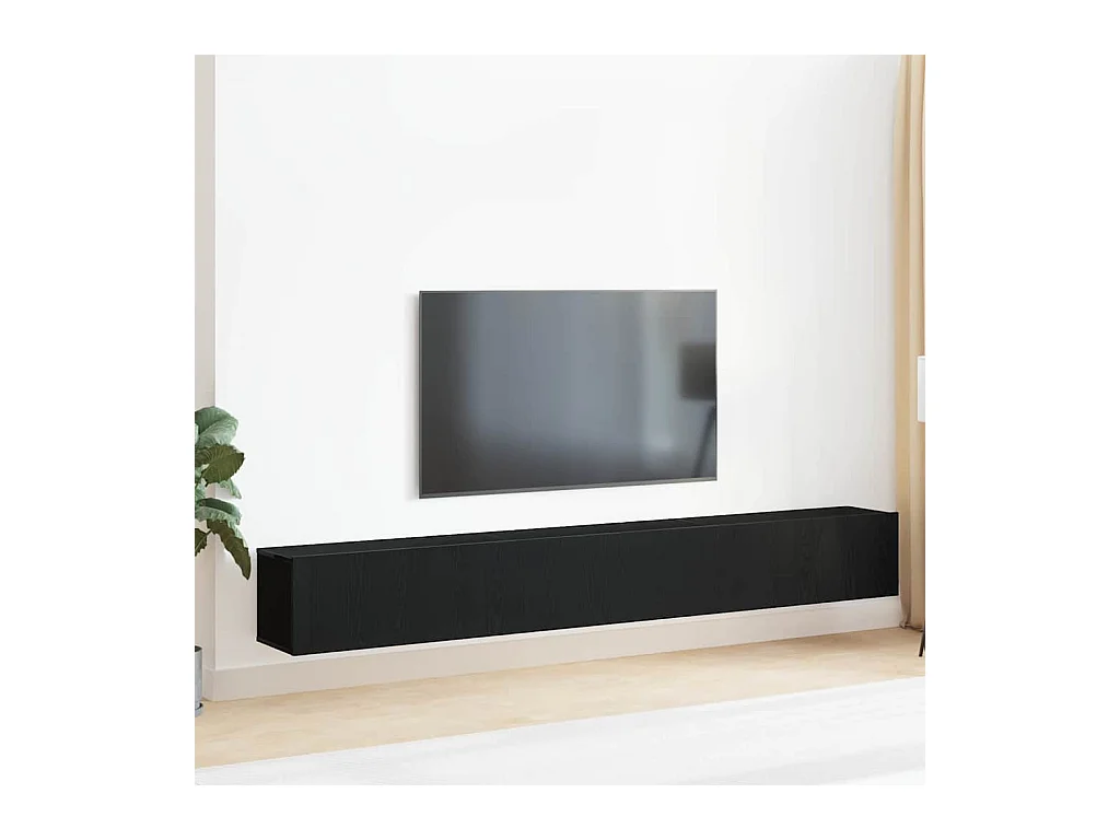 Ensemble meuble TV 3 pièces Chêne noir 80 x 30 x 30 cm