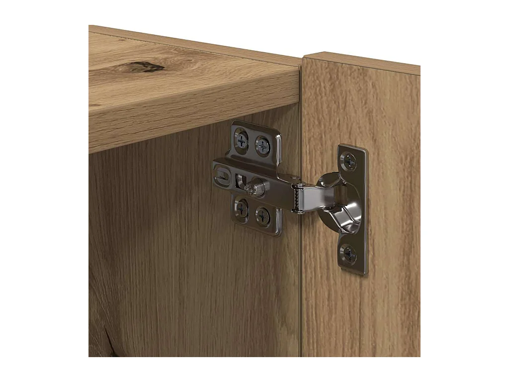 Meuble TV mural Montage mural chêne artisanal 100 x 35 x 31 cm