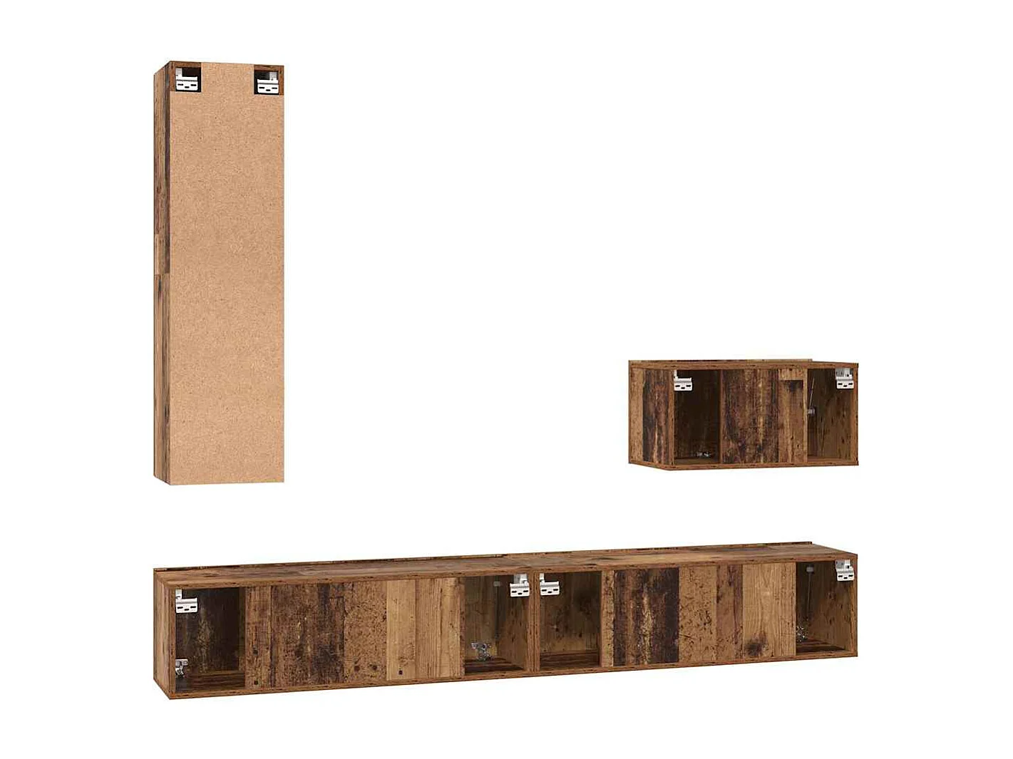 Ensemble de meubles TV 4 pièces Bois ancien 200 x 30 x 30 cm