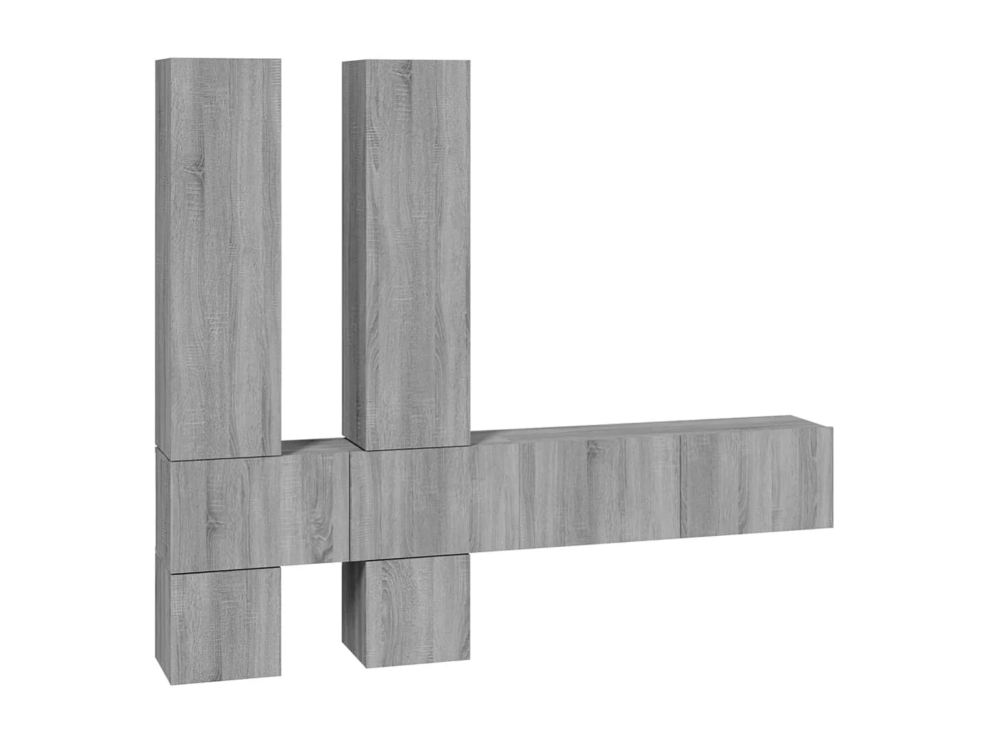 Meuble TV mural Sonoma gris Bois d'ingénierie