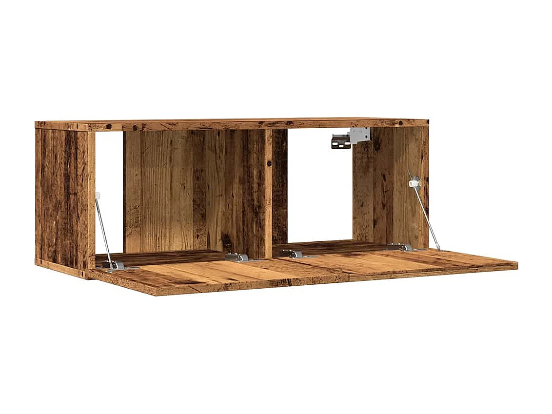 Tv-meubels 2 st wandgemonteerd 80x30x30 cm oud houtkleurig