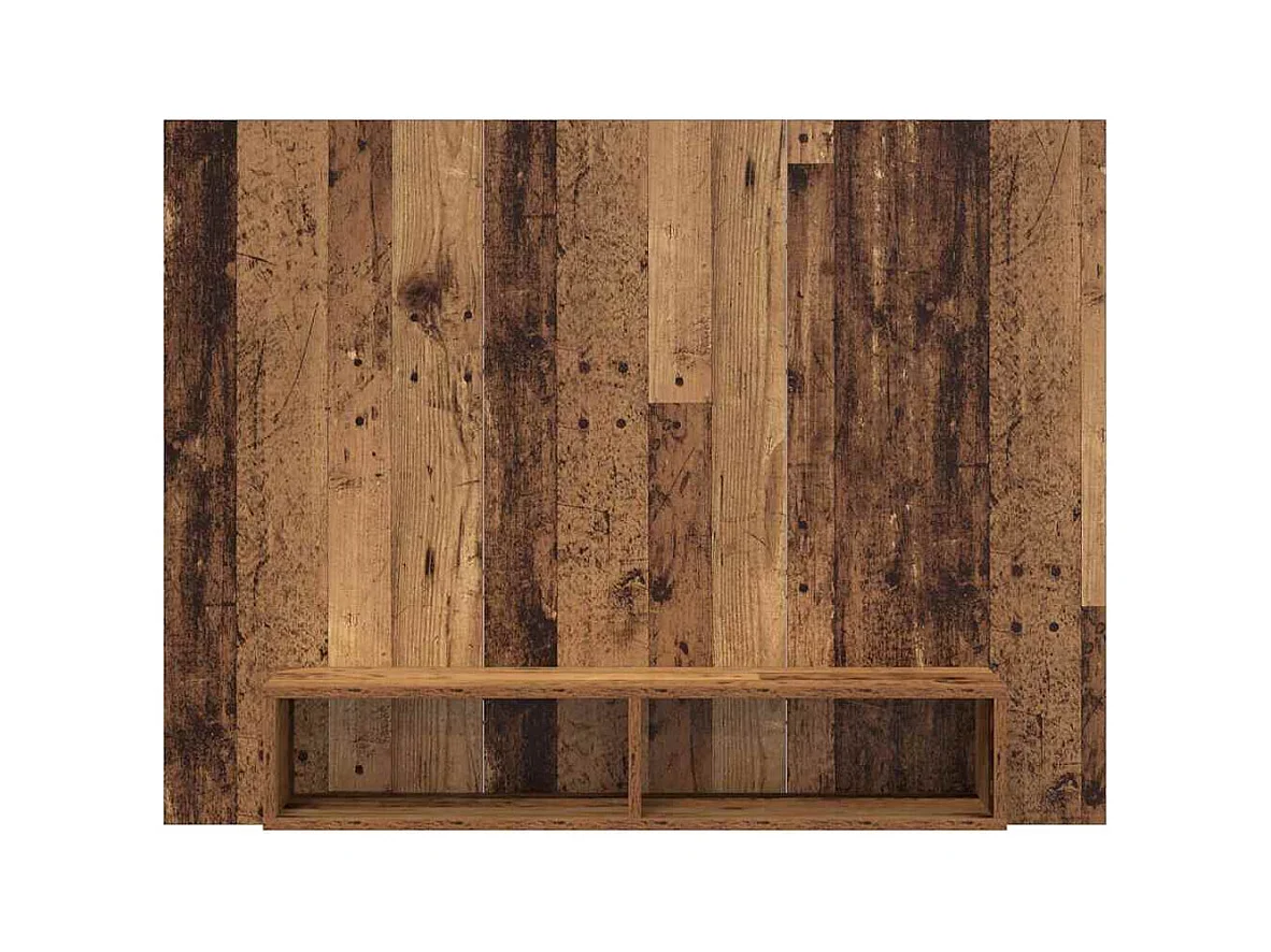 Meuble TV mural Bois ancien 120 x 23.5 x 90 cm