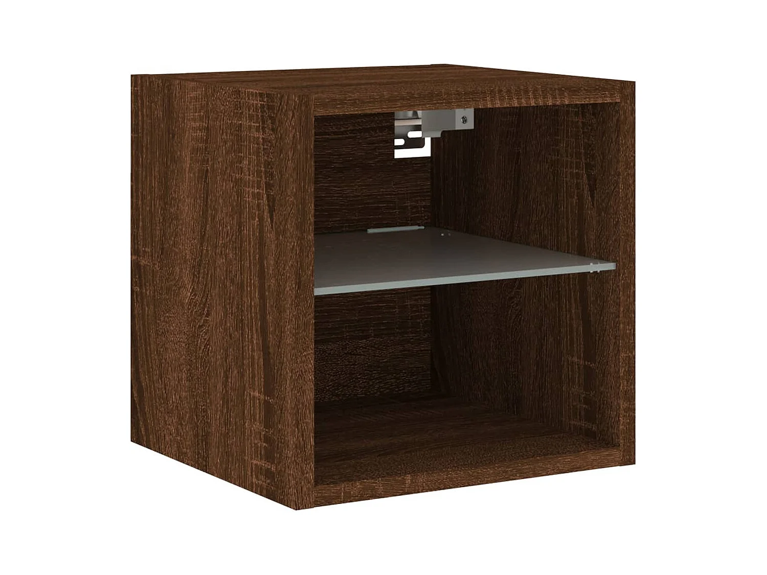 Meubles TV muraux lumières LED 2 pièces chêne marron 30x28,5x30 cm