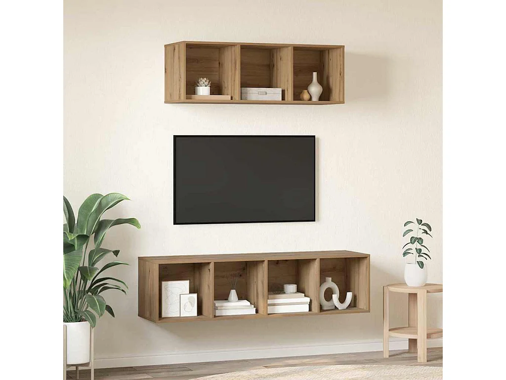 Ensemble de meubles TV 2 pièces chêne artisanal 37 x 37 x 142.5 cm