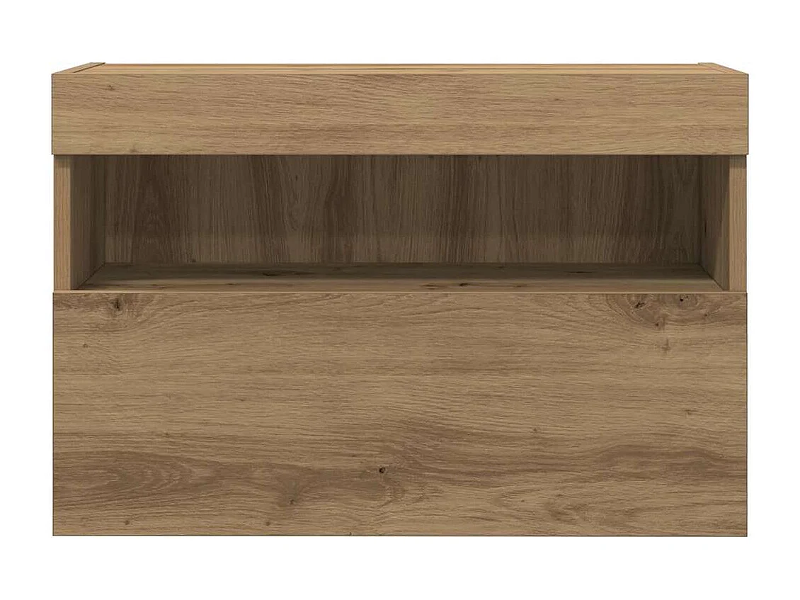 Meuble TV mural Montage mural chêne artisanal 60 x 30 x 40 cm