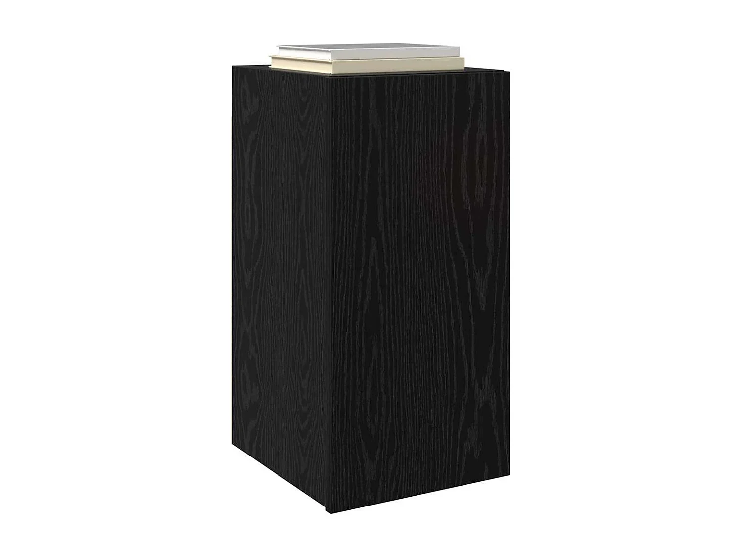 Meuble TV mural Montage mural Chêne noir Bois d'ingénierie