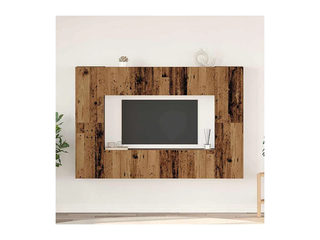 Tv-meubelset 8 pcs Oud hout 60 x 30 x 30 cm Bewerkt hout