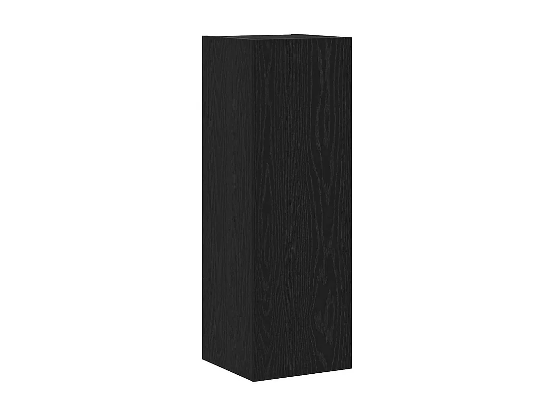 Meuble TV mural Montage mural 4 pièces Chêne noir 200 x 30 x 30 cm