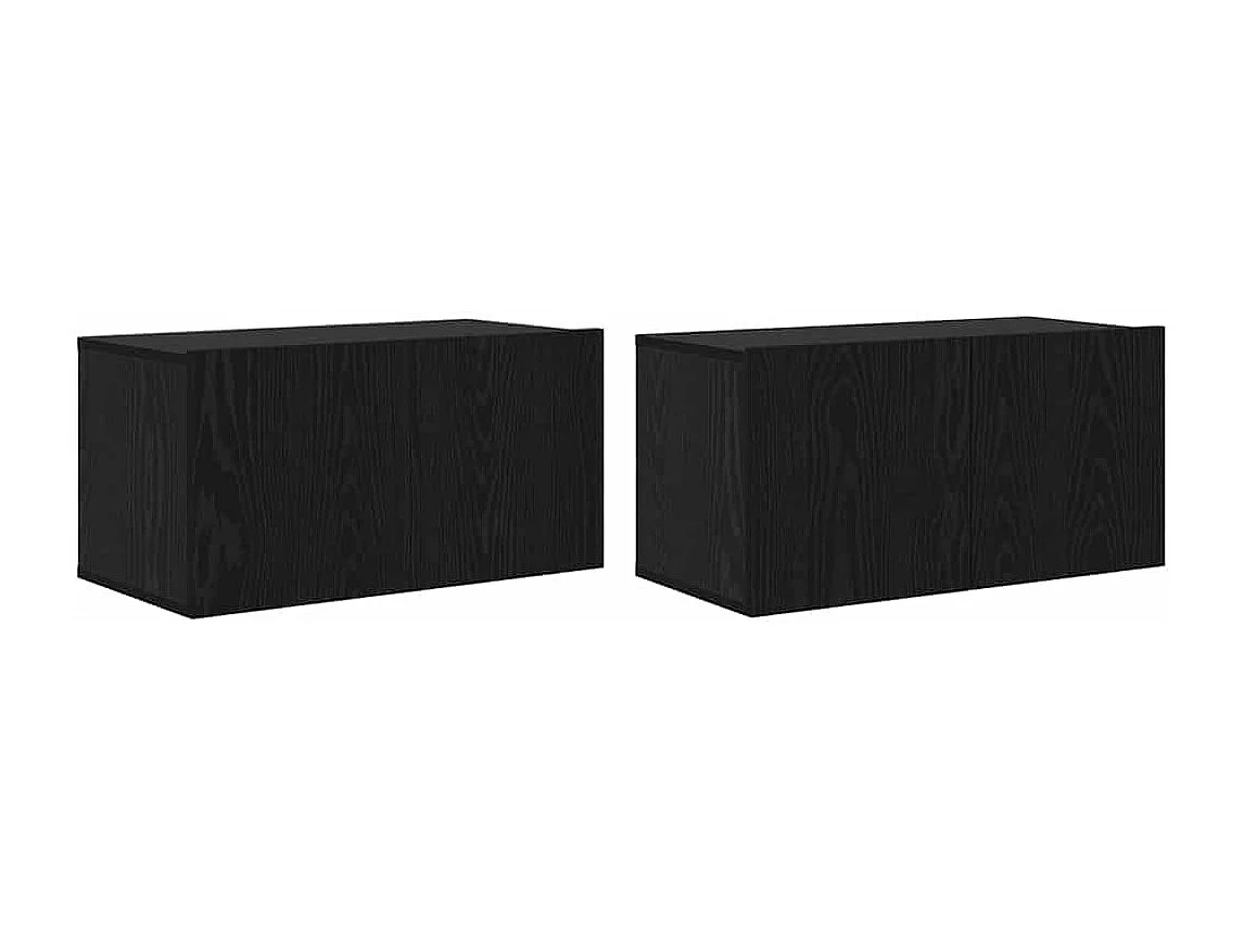 Ensemble meuble TV 8 pièces Chêne noir 60 x 30 x 30 cm