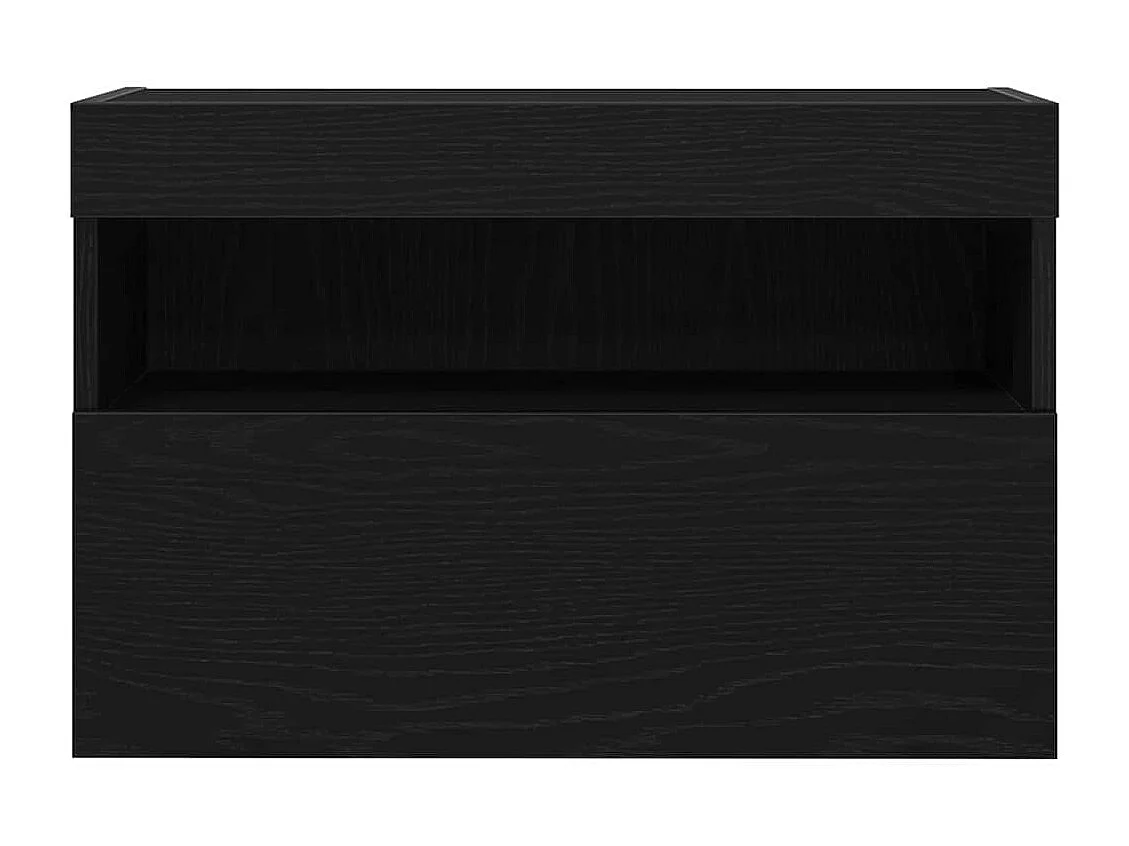 Meuble TV mural Chêne noir 60 x 30 x 40 cm Bois d'ingénierie